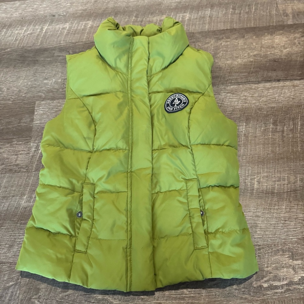 Abercrombie & Fitch Green Puffer Vest